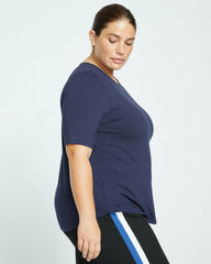 Lily Liquid Jersey Crew Neck Stovepipe Tee - Universal Standard