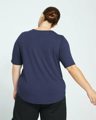 Lily Liquid Jersey Crew Neck Stovepipe Tee - Universal Standard