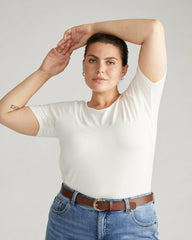 Lily Liquid Jersey Crew Neck Stovepipe Tee - Universal Standard