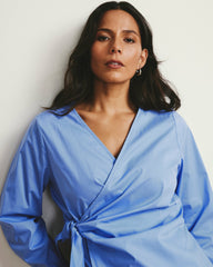 Beacon Stretch Poplin Wrap Shirt - Universal Standard