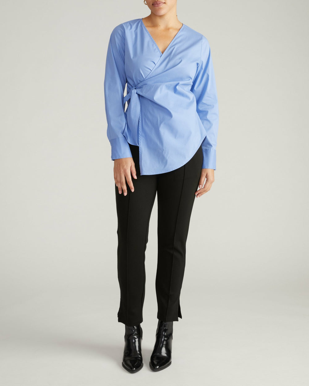 Beacon Stretch Poplin Wrap Shirt - Universal Standard