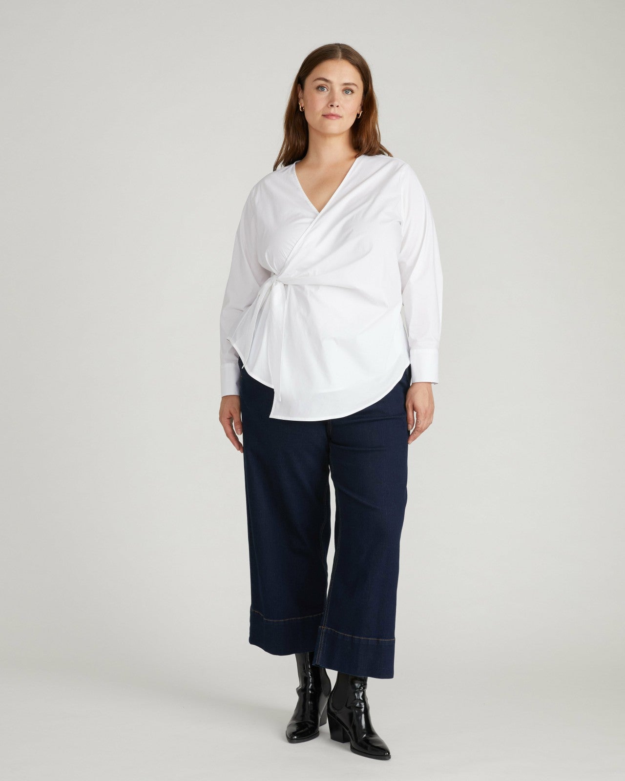 Beacon Stretch Poplin Wrap Shirt - Universal Standard