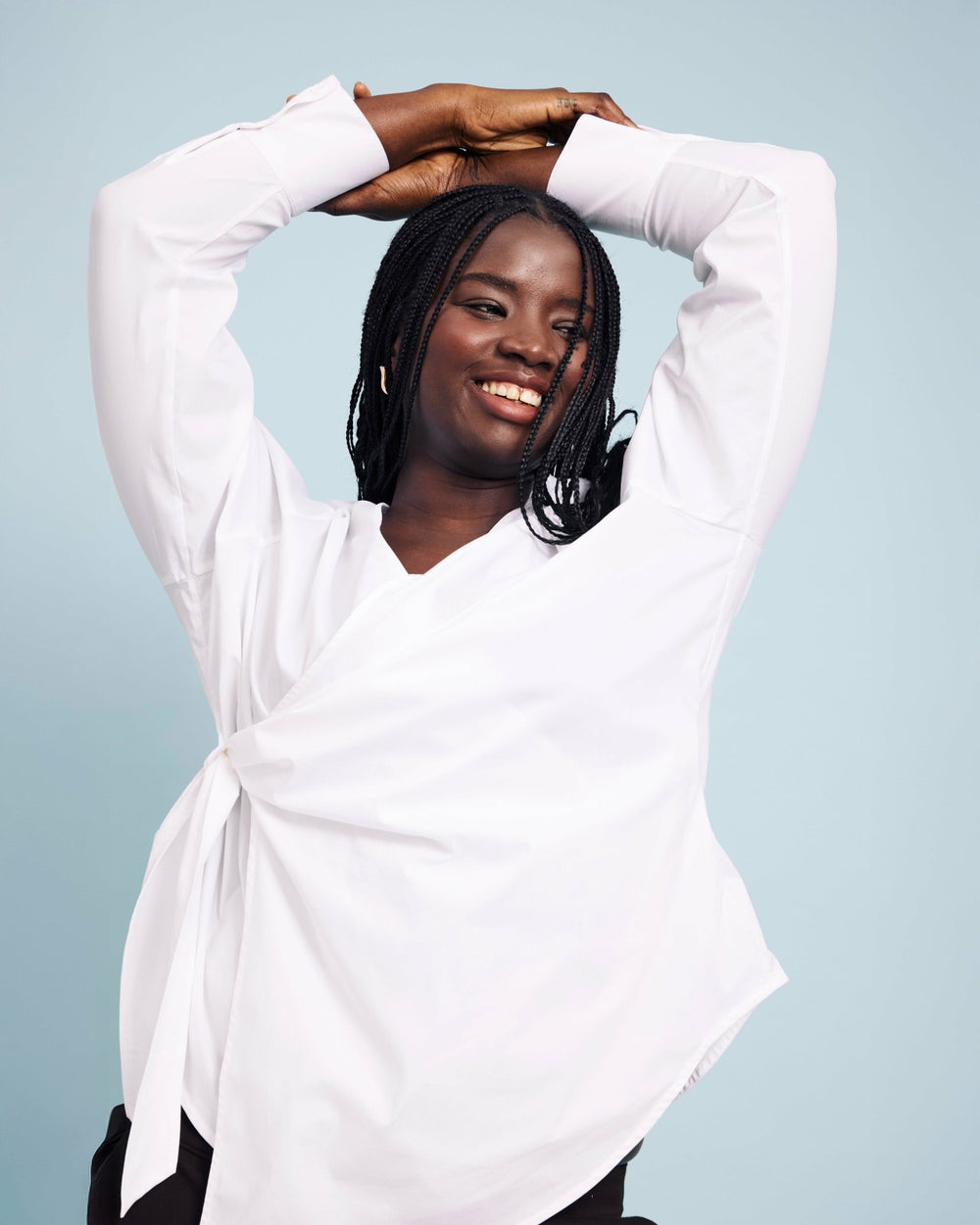 Beacon Stretch Poplin Wrap Shirt - Universal Standard