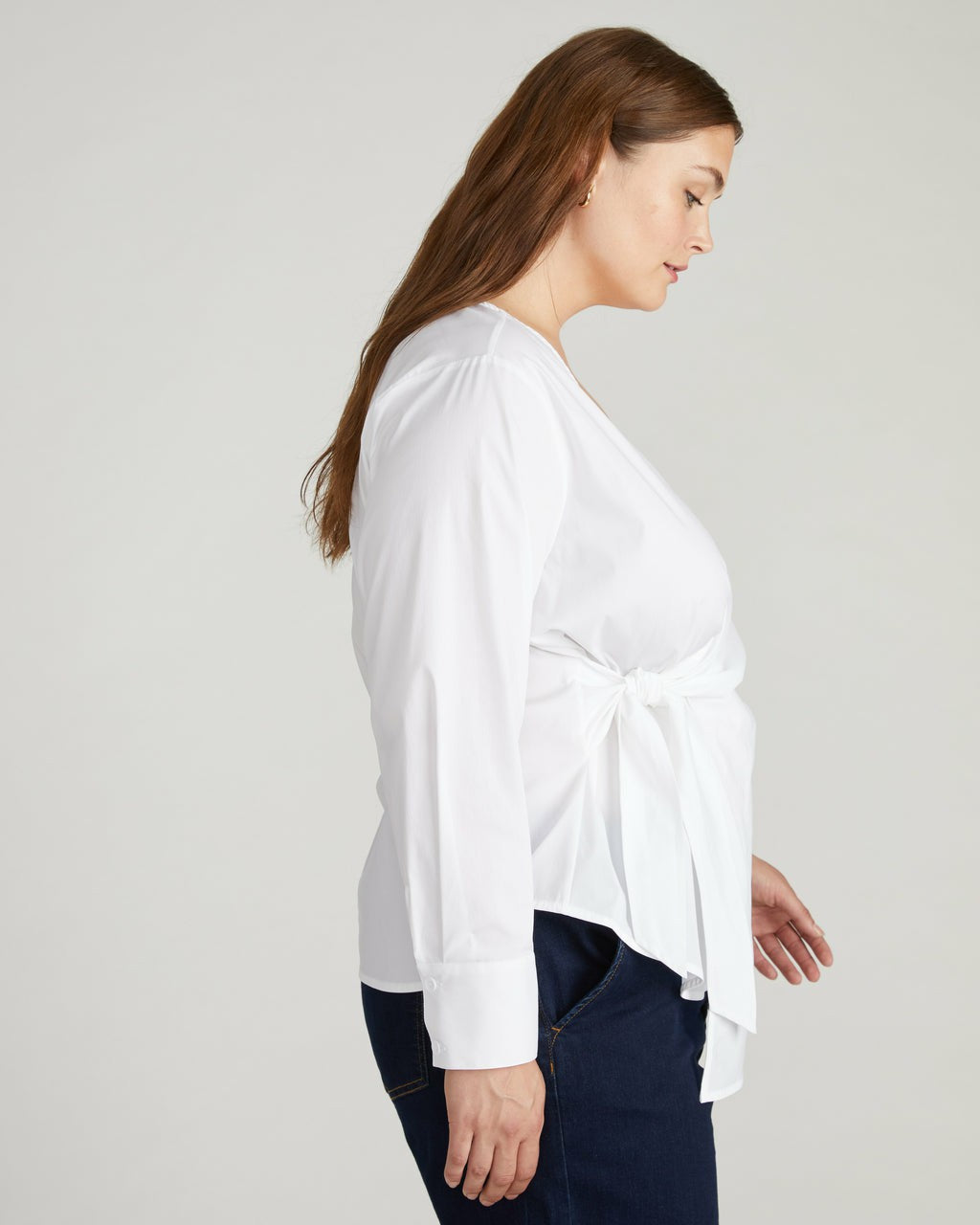 Beacon Stretch Poplin Wrap Shirt - Universal Standard
