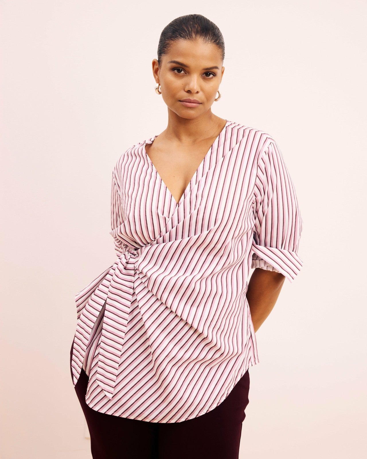 Beacon Stretch Poplin Wrap Shirt - Universal Standard