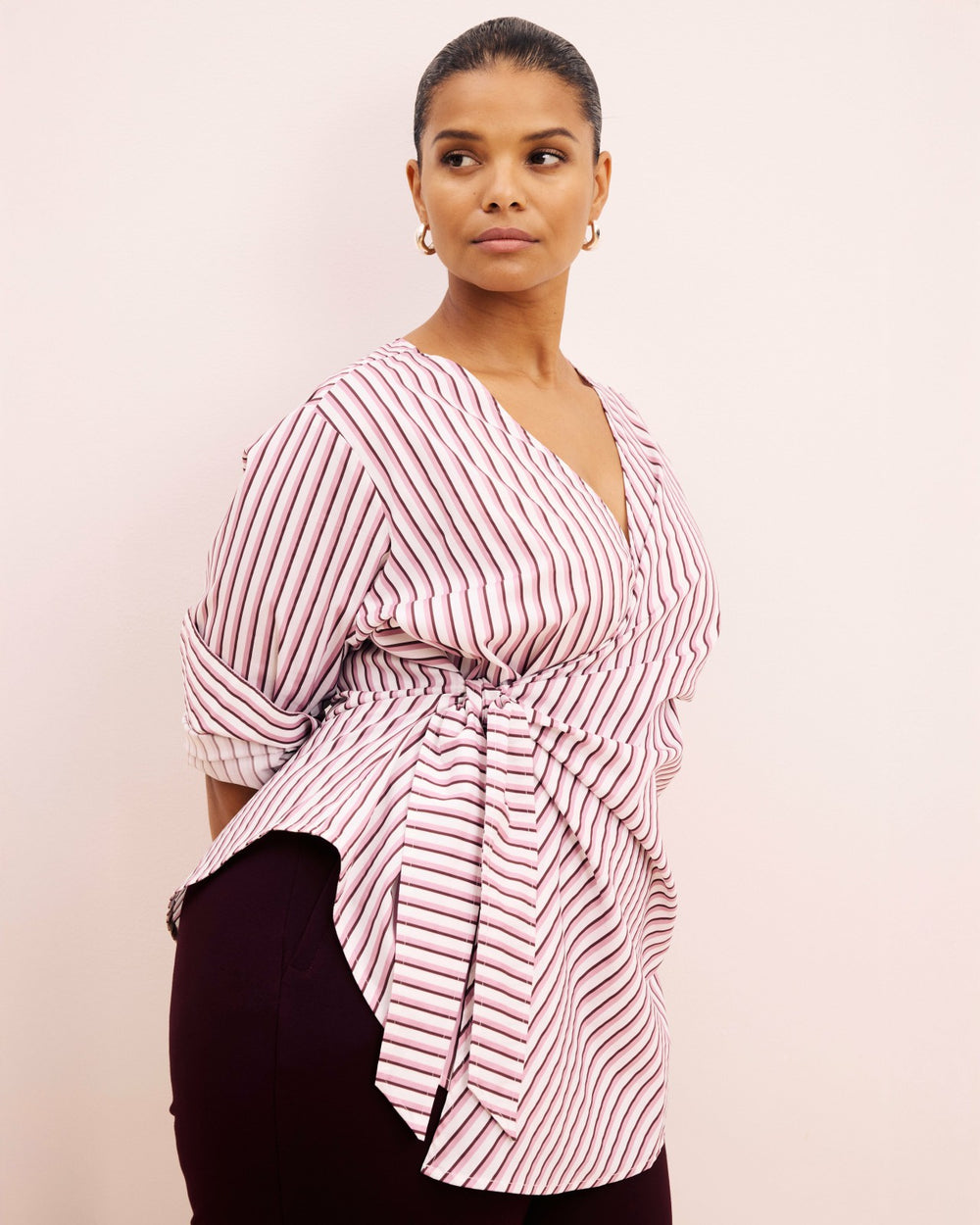 Beacon Stretch Poplin Wrap Shirt - Universal Standard