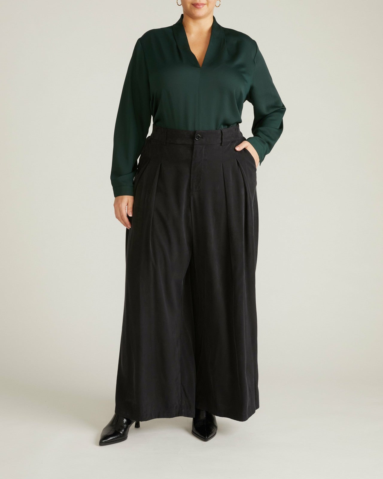 Cambria Soft Satin Blouse - Universal Standard