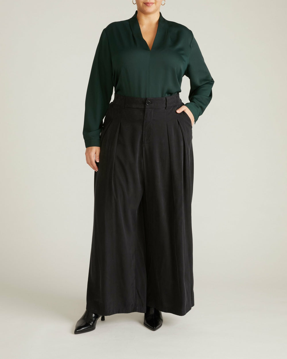 Cambria Soft Satin Blouse - Universal Standard