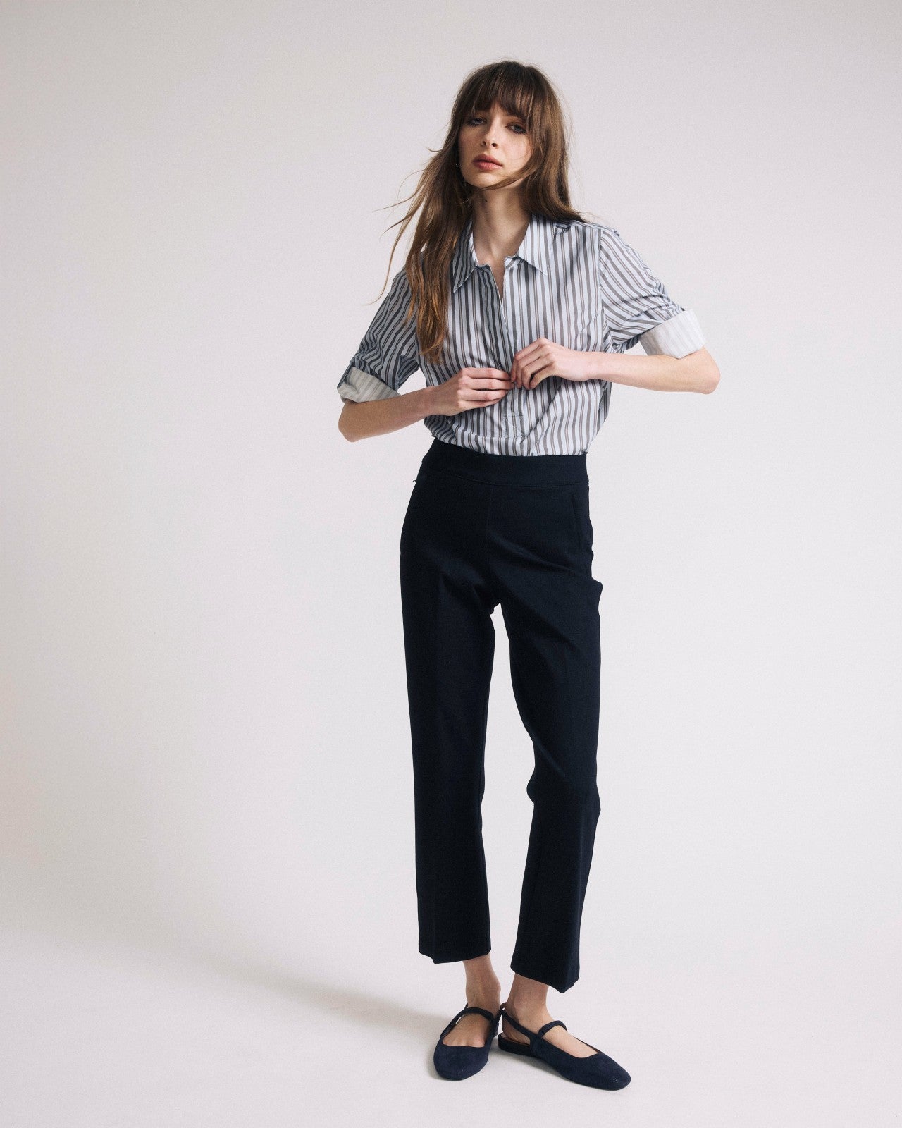 Button Back Poplin Polo Shirt - Universal Standard