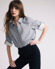 Button Back Poplin Polo Shirt - Universal Standard