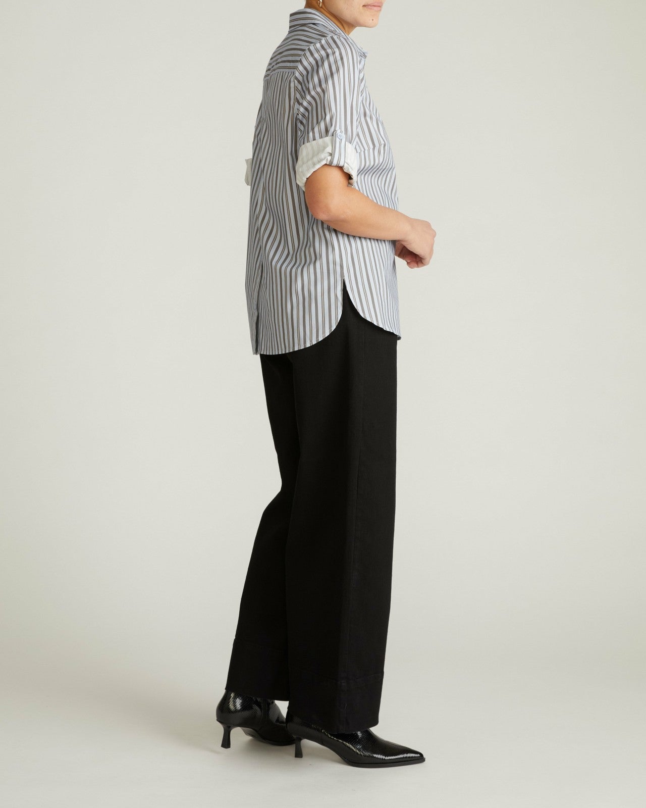 Button Back Poplin Polo Shirt - Universal Standard