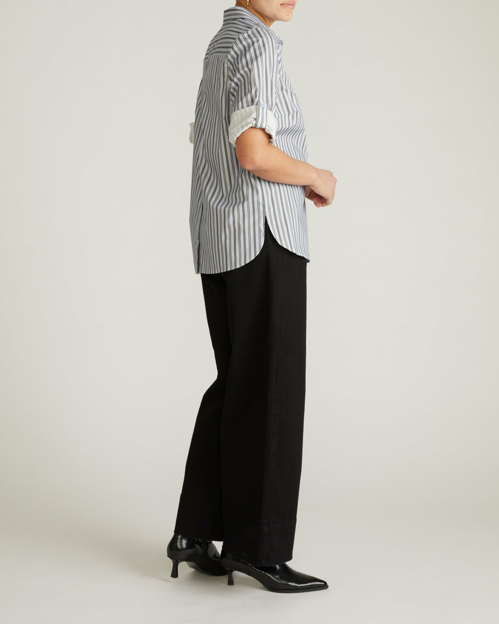 Button Back Poplin Polo Shirt - Universal Standard
