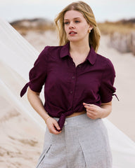Luisa Short Sleeve Linen Blend Shirt - Universal Standard