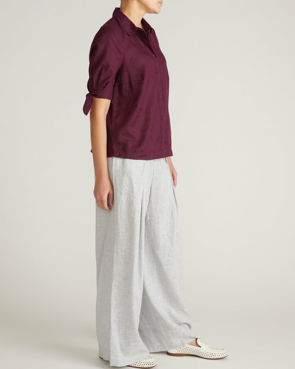 Luisa Short Sleeve Linen Blend Shirt - Universal Standard