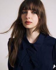 Janet Tie-Neck Cotton Poplin Shirt - Universal Standard