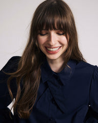 Janet Tie-Neck Cotton Poplin Shirt - Universal Standard