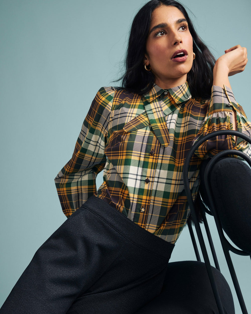 Janet Tie-Neck Cotton Poplin Shirt - Universal Standard