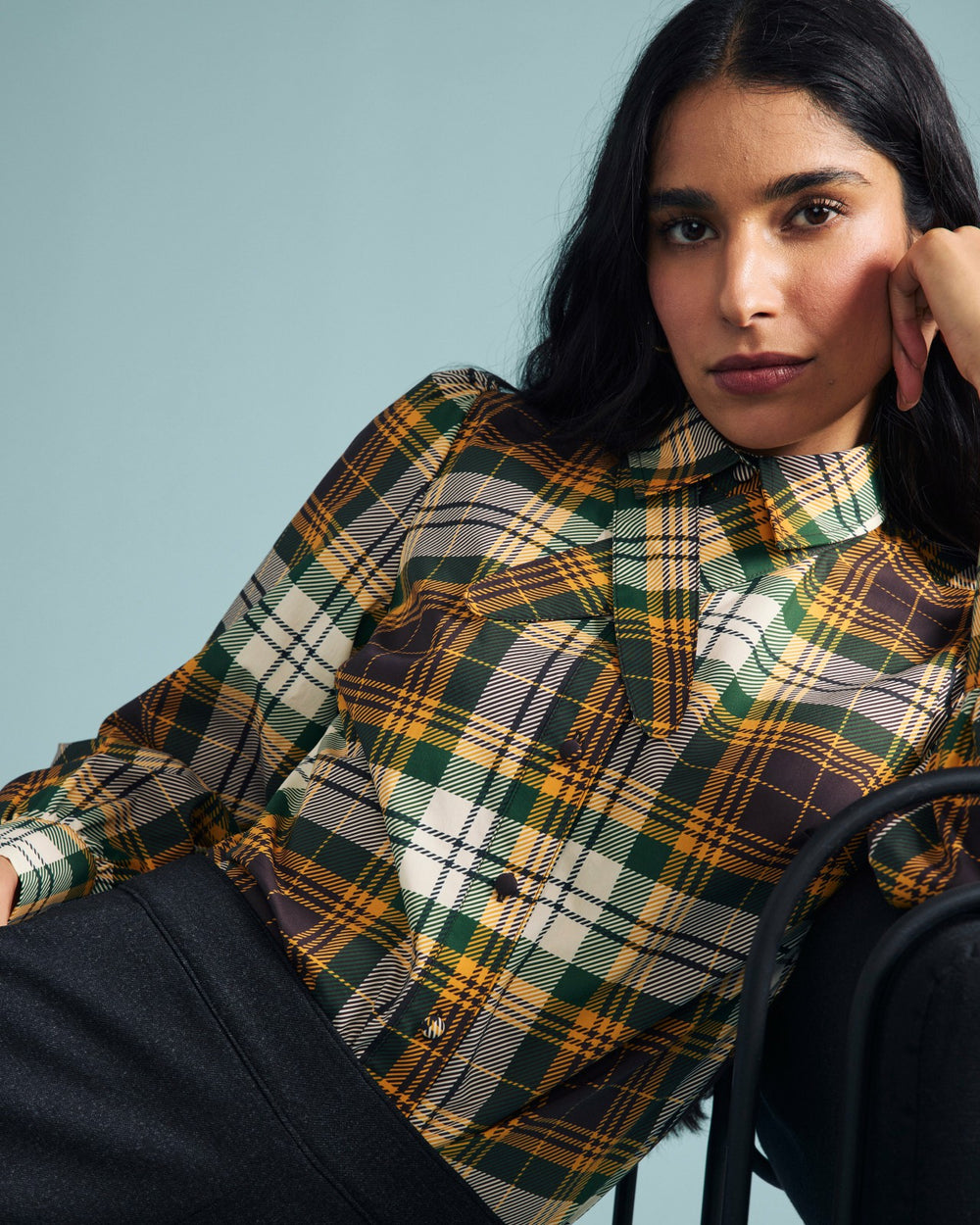 Janet Tie-Neck Cotton Poplin Shirt - Universal Standard