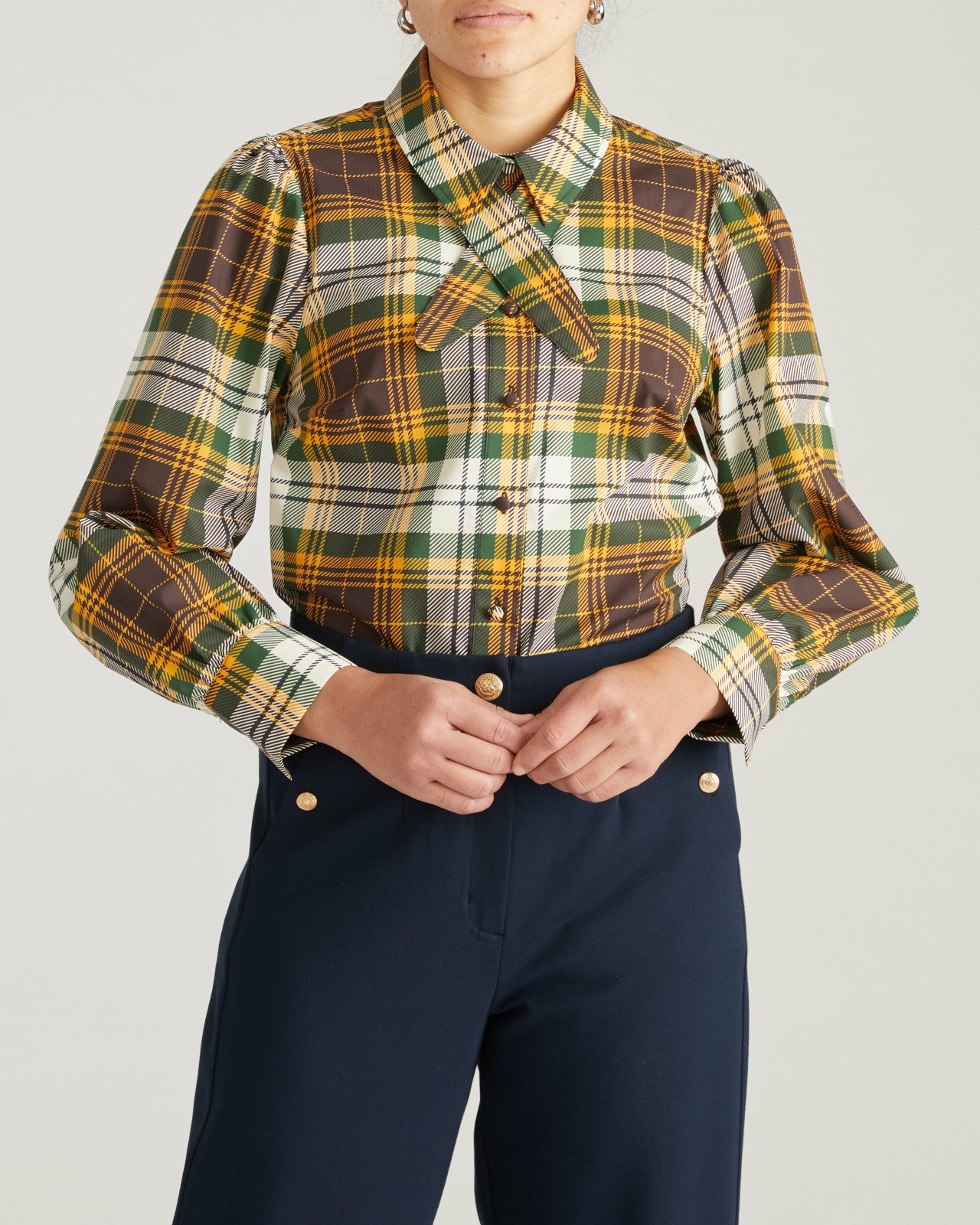 Janet Tie-Neck Cotton Poplin Shirt - Universal Standard