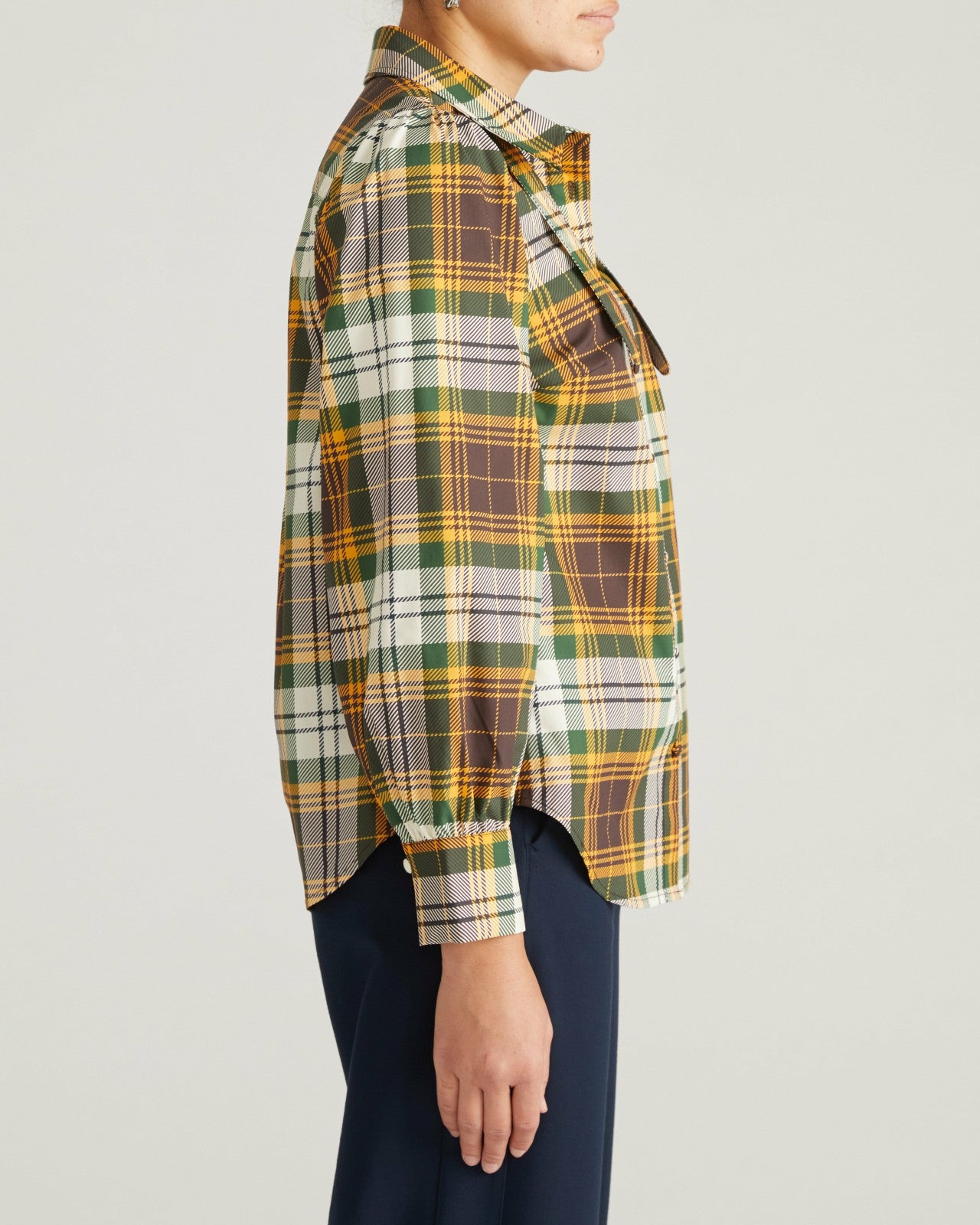 Janet Tie-Neck Cotton Poplin Shirt - Universal Standard