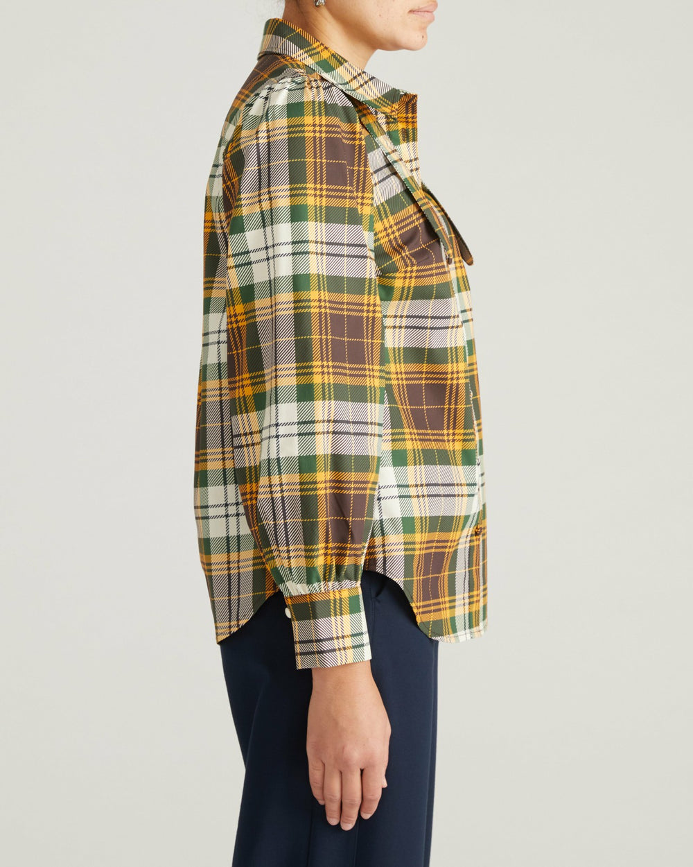 Janet Tie-Neck Cotton Poplin Shirt - Universal Standard