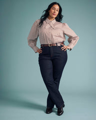 Janet Tie-Neck Cotton Poplin Shirt - Universal Standard