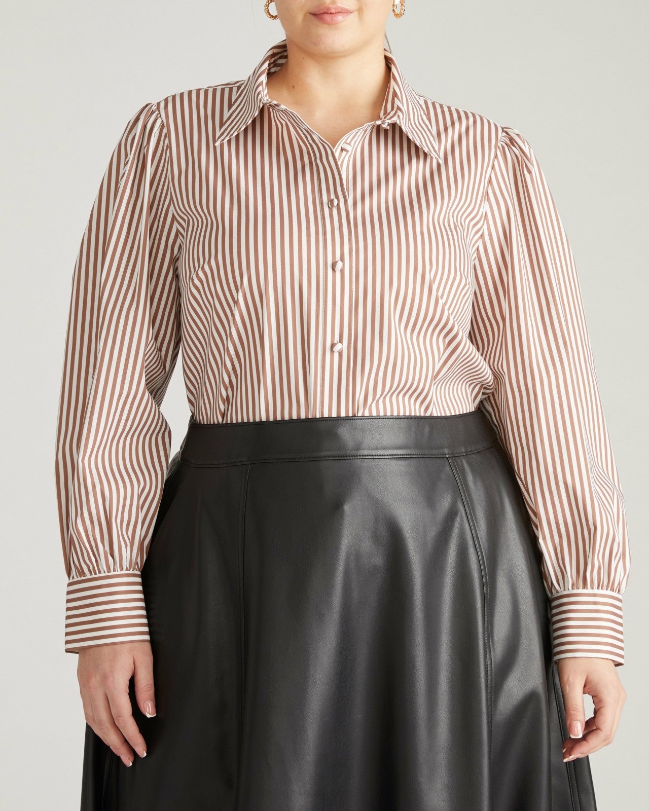 Janet Tie-Neck Cotton Poplin Shirt - Universal Standard