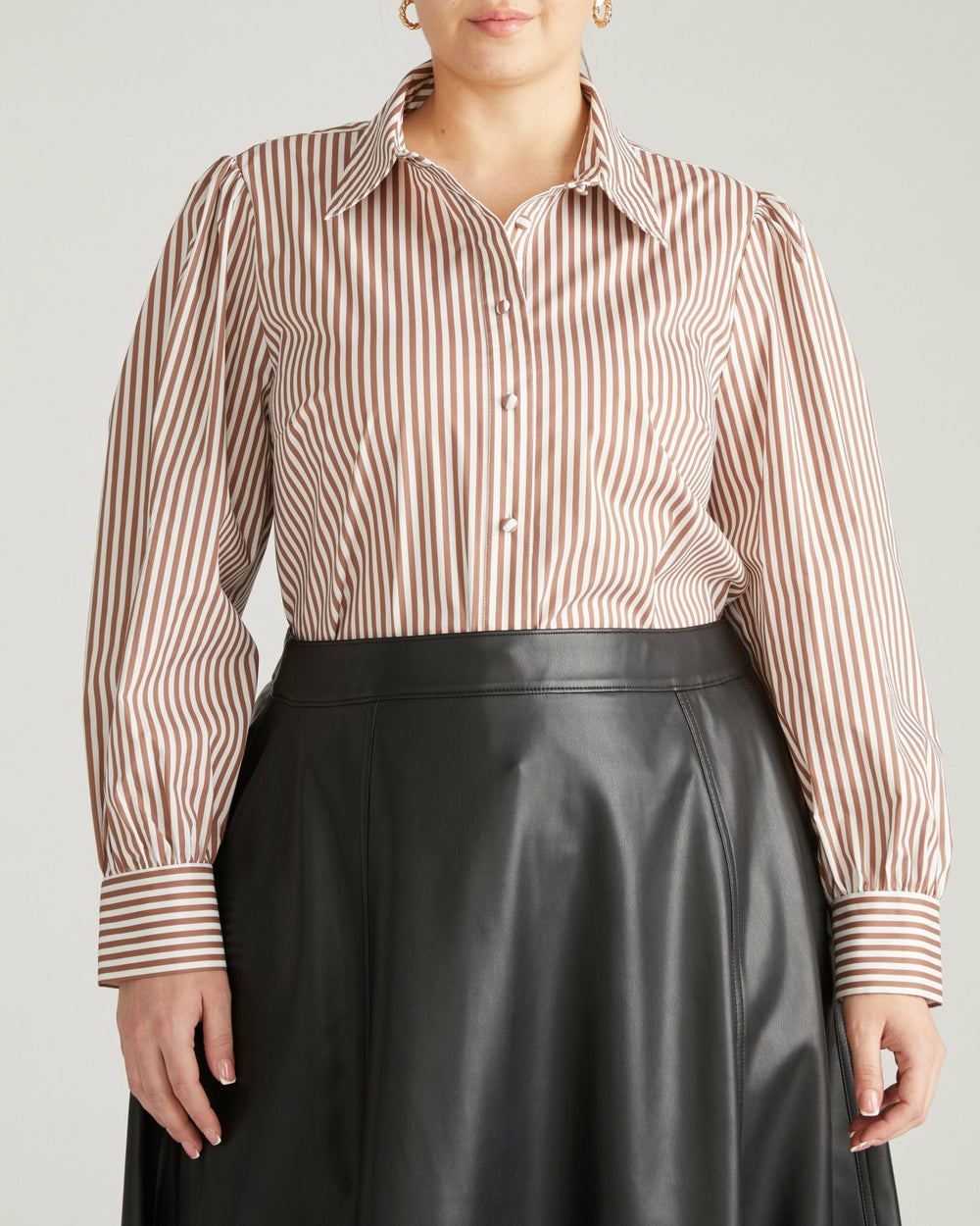 Janet Tie-Neck Cotton Poplin Shirt - Universal Standard