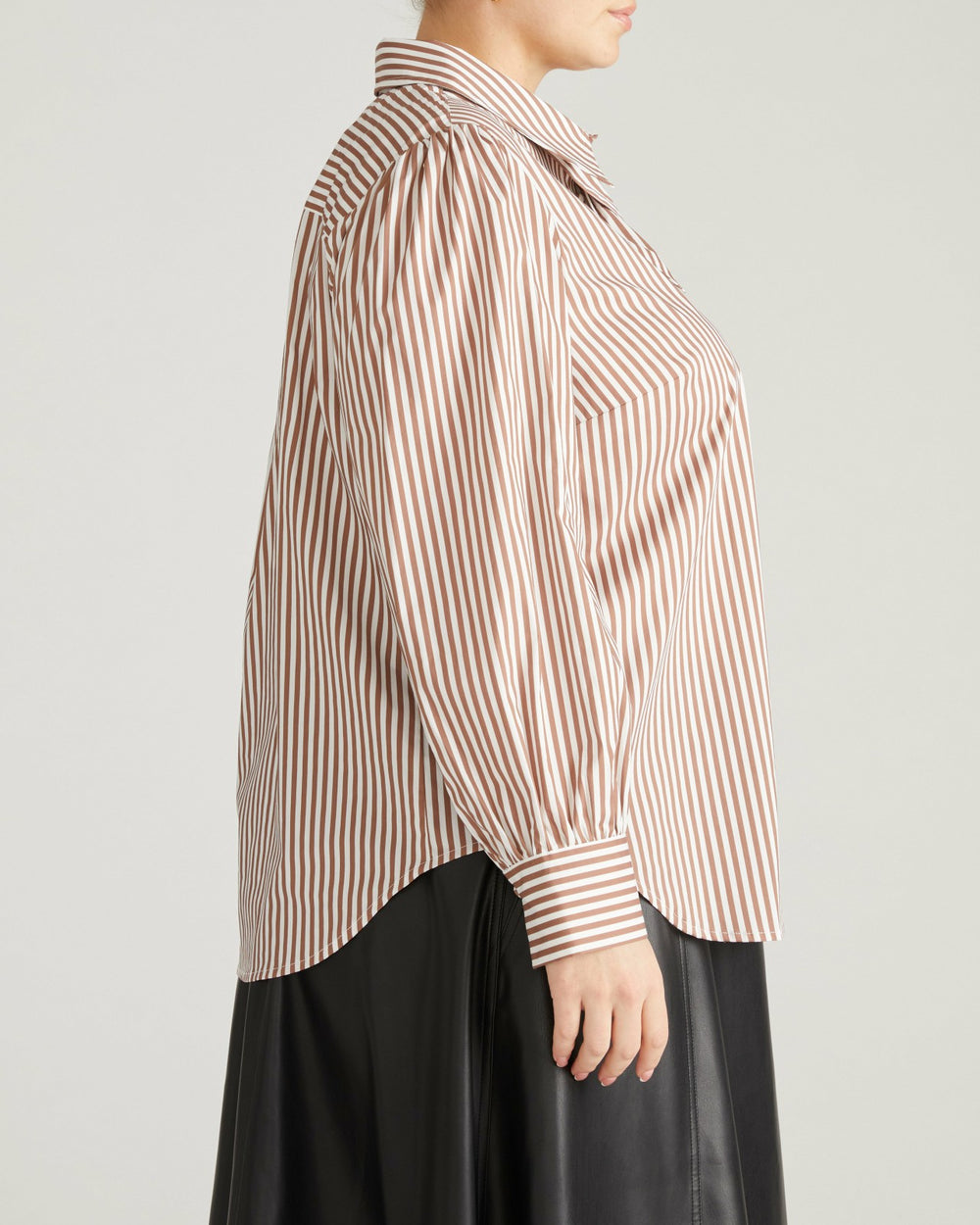 Janet Tie-Neck Cotton Poplin Shirt - Universal Standard