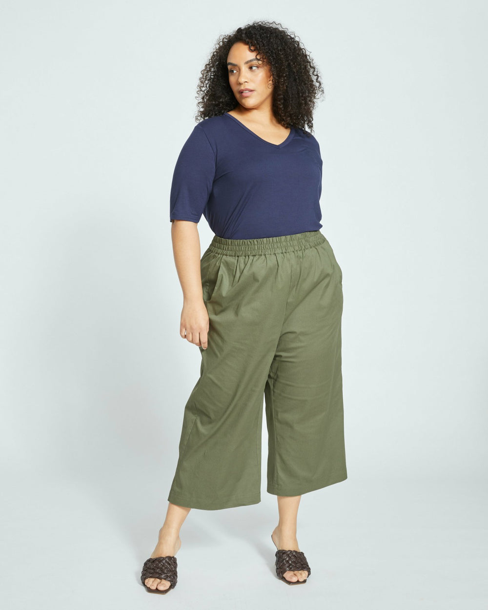 Lily Liquid Jersey V-Neck Stovepipe Tee - Universal Standard