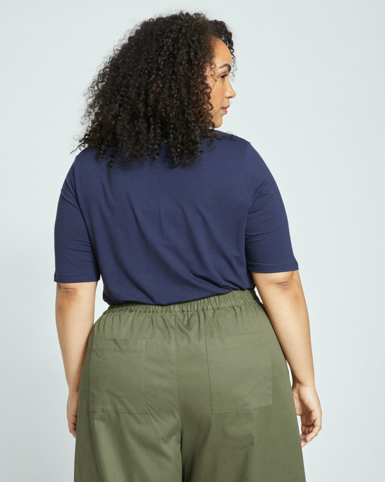 Lily Liquid Jersey V-Neck Stovepipe Tee - Universal Standard