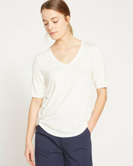 Lily Liquid Jersey V-Neck Stovepipe Tee - Universal Standard