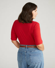 Lily Liquid Jersey V-Neck Stovepipe Tee - Universal Standard