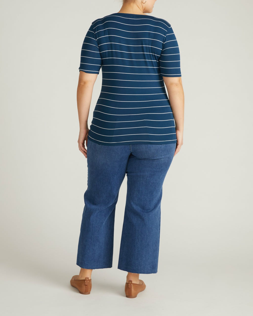 Cloud Rib Short Sleeve Square Neck Tee - Universal Standard