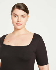 Cloud Rib Short Sleeve Square Neck Tee - Universal Standard