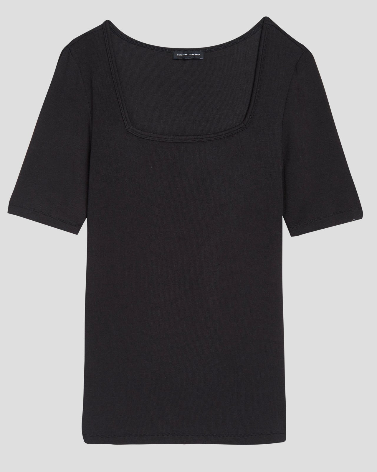 Cloud Rib Short Sleeve Square Neck Tee - Universal Standard