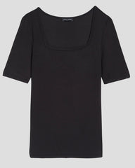 Cloud Rib Short Sleeve Square Neck Tee - Universal Standard