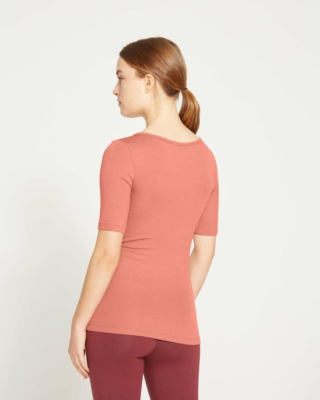Cloud Rib Short Sleeve Square Neck Tee - Universal Standard