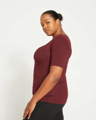 Cloud Rib Short Sleeve Square Neck Tee - Universal Standard