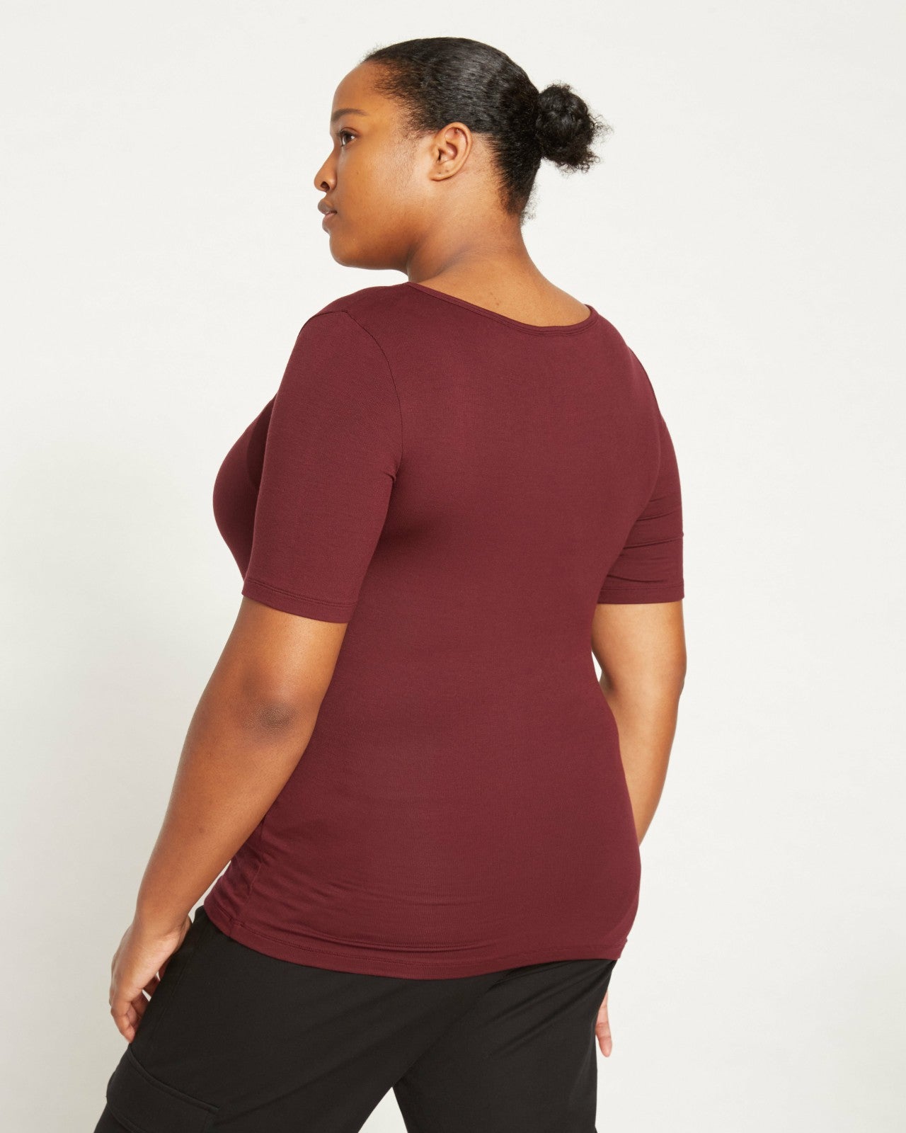 Cloud Rib Short Sleeve Square Neck Tee - Universal Standard