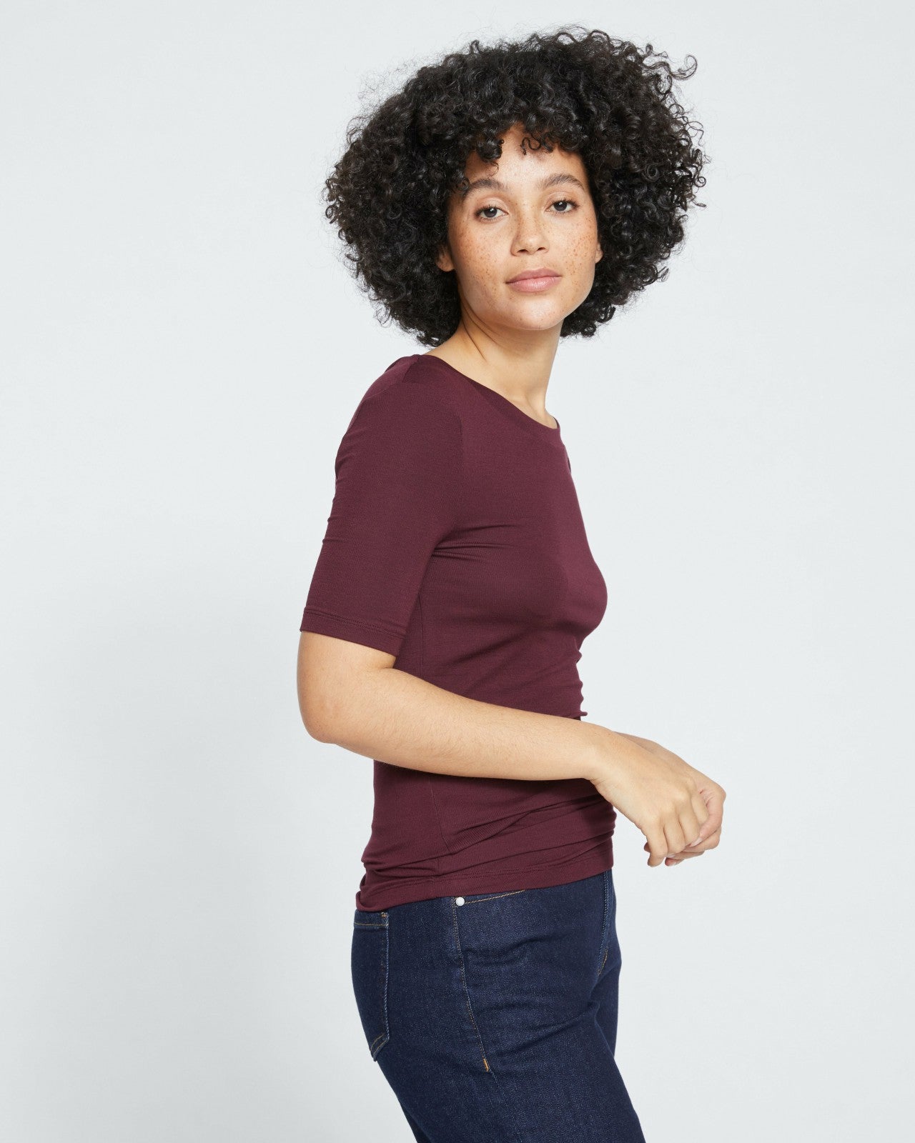 Cloud Rib Short Sleeve Crew Neck Tee - Universal Standard