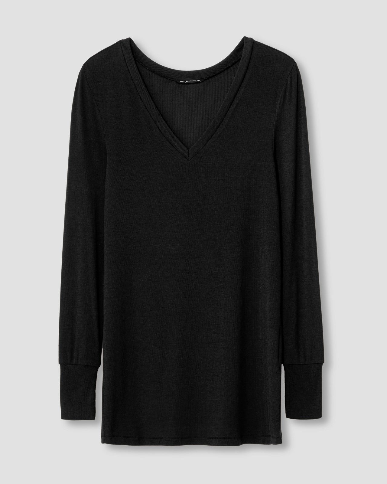 Cloud Rib Long Sleeve V-Neck Tee - Universal Standard