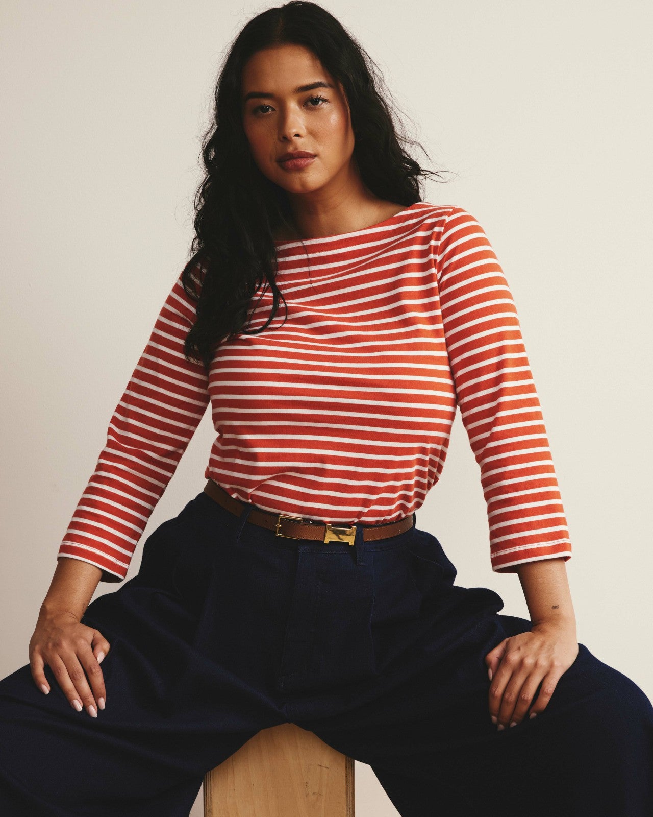 Belle Breton Stripe Jersey Tee - Universal Standard