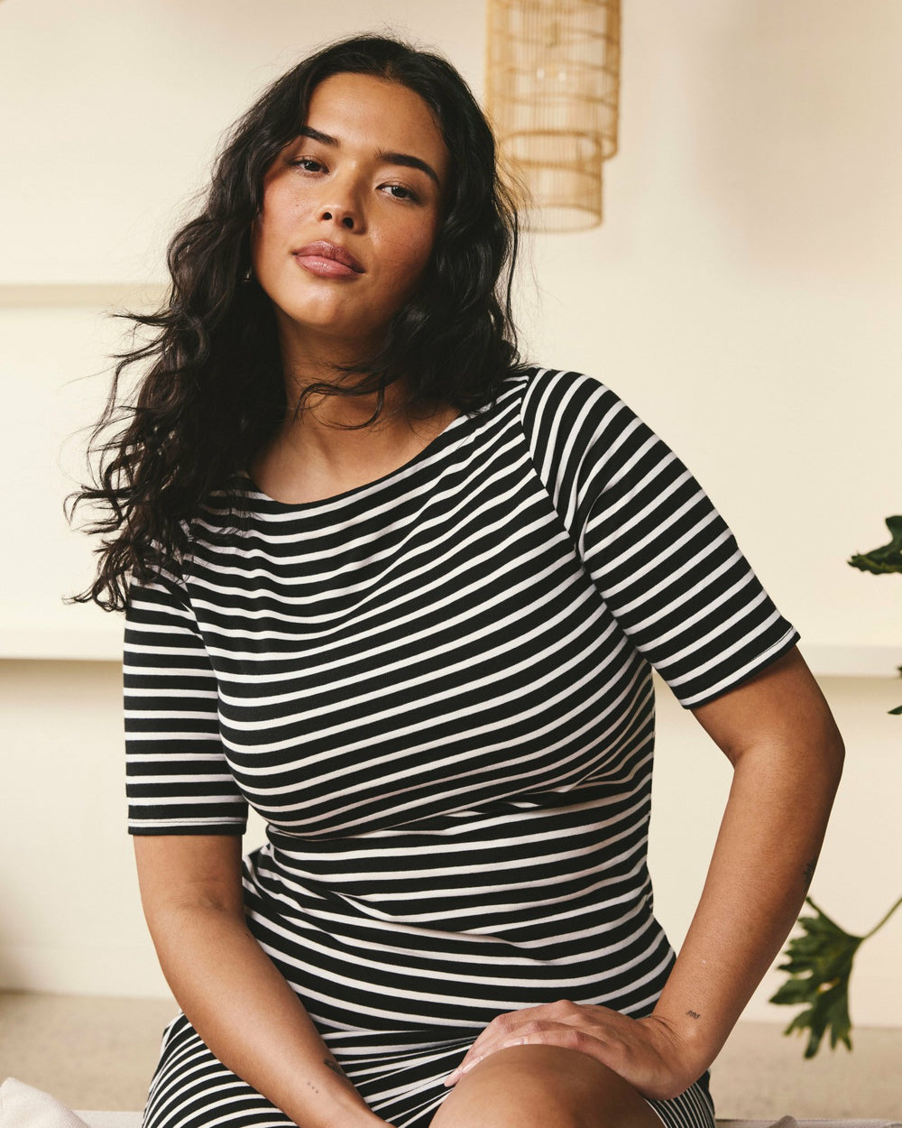 Belle Breton Stripe Jersey Dress - Universal Standard