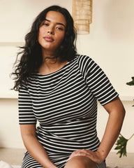 Belle Breton Stripe Jersey Dress - Universal Standard