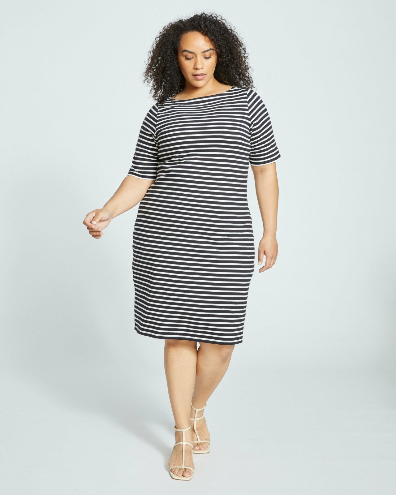 Belle Breton Stripe Jersey Dress - Universal Standard
