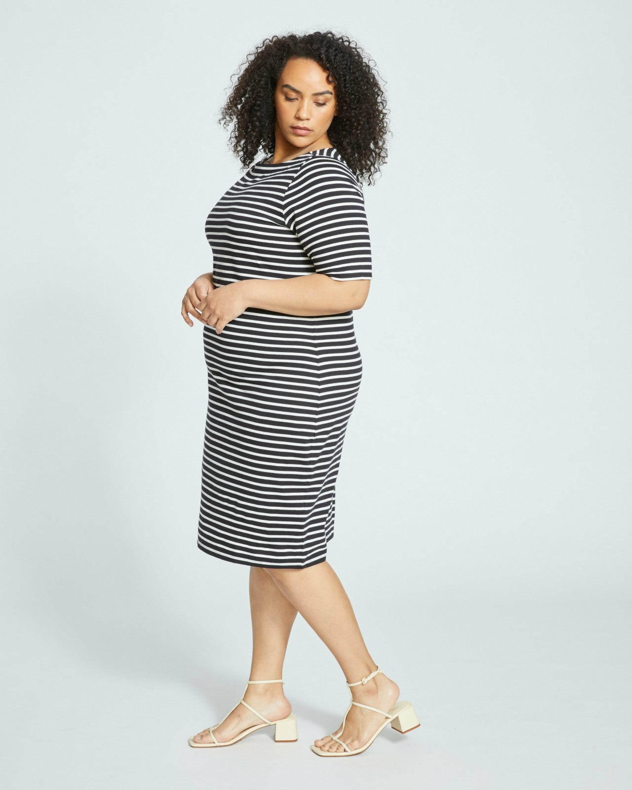 Belle Breton Stripe Jersey Dress - Universal Standard