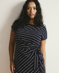 Crescent Breton Stripe Knot Dress - Universal Standard