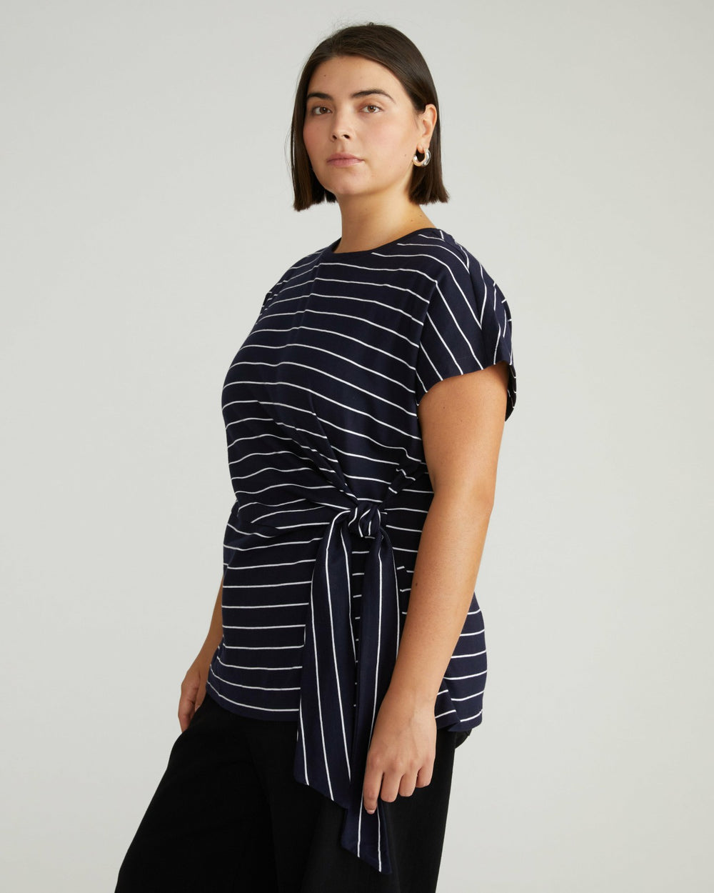 Crescent Breton Stripe Knot Tee - Universal Standard