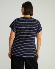 Crescent Breton Stripe Knot Tee - Universal Standard